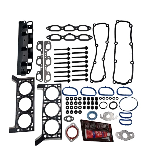 Image of Partsflow Head Gasket Set With Bolts Compatible With 2007-2011 Jeep Wrangler 3.8L V6 OHV 12v