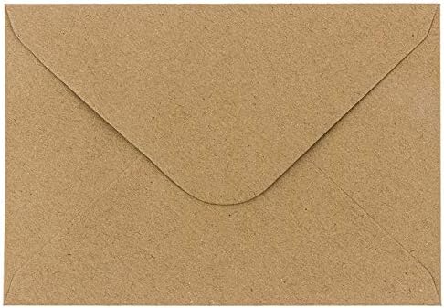 Kraft Paper Envelopes | 100 pcs | 110 g/m² | Envelope for Greeting Cards, Invitations and Birthday Cards (DIN B6 | 12,5 x 17,5 cm)