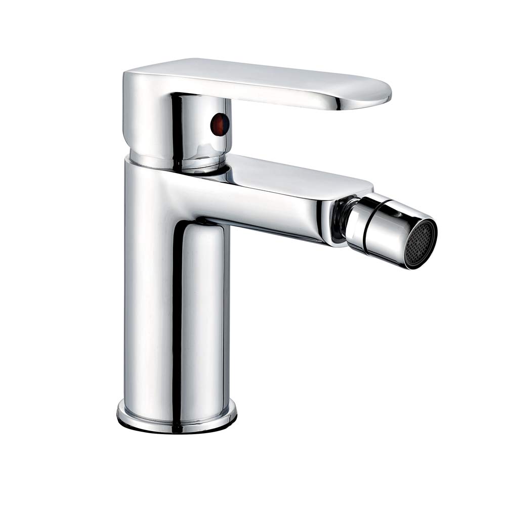 Miscelatore Rubinetto Bidet Cromato + Miscelatore Rubinetto Lavabo Cromato per Bagno Casa