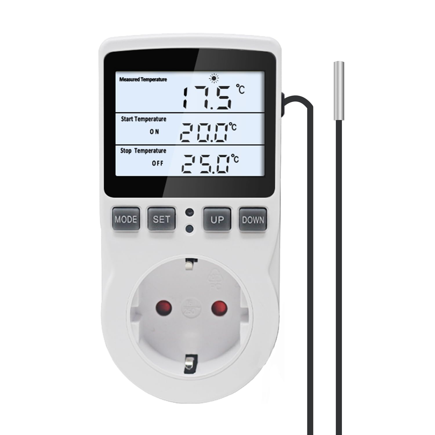 KETOTEK Prise Thermostat Numérique Regulateur de Temperature avec Sonde