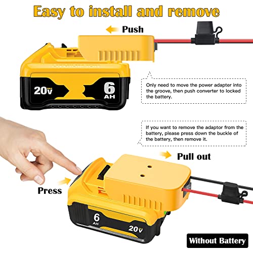 Power Wheels Adapter for Dewalt 20V Battery Adapter Power Wheels Battery Conversion Kit with