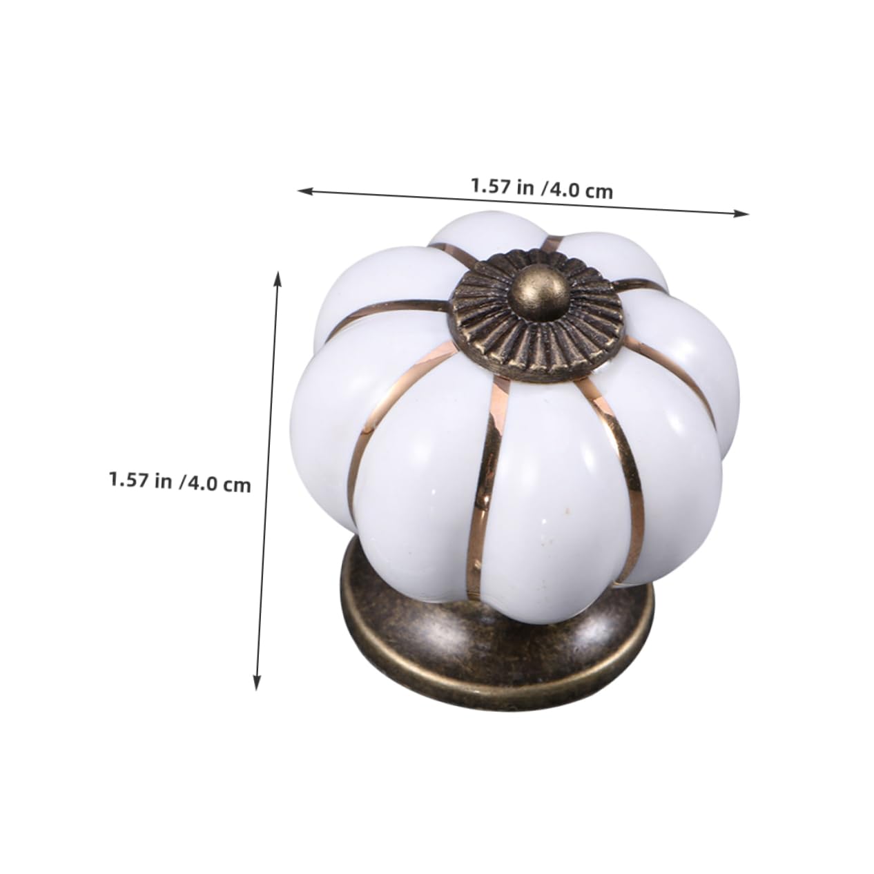 NUOBESTY 8pezzi Zucca Pomelli in Ceramica per Mobili Pomelli per Porte in Ceramica per Maniglie Decorative per Mobili da Cucina Armadi e Credenze