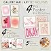 Fardes Coquette Room Decor Aesthetic Pictures, Pink Posters for Coquette Wall Decor, Coquette Prints for Teen Girls Bedroom, Coquette Stuff for Pink Room Decor