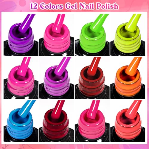Set de Esmaltes de Gel Neon 12 Colores miniatura 6