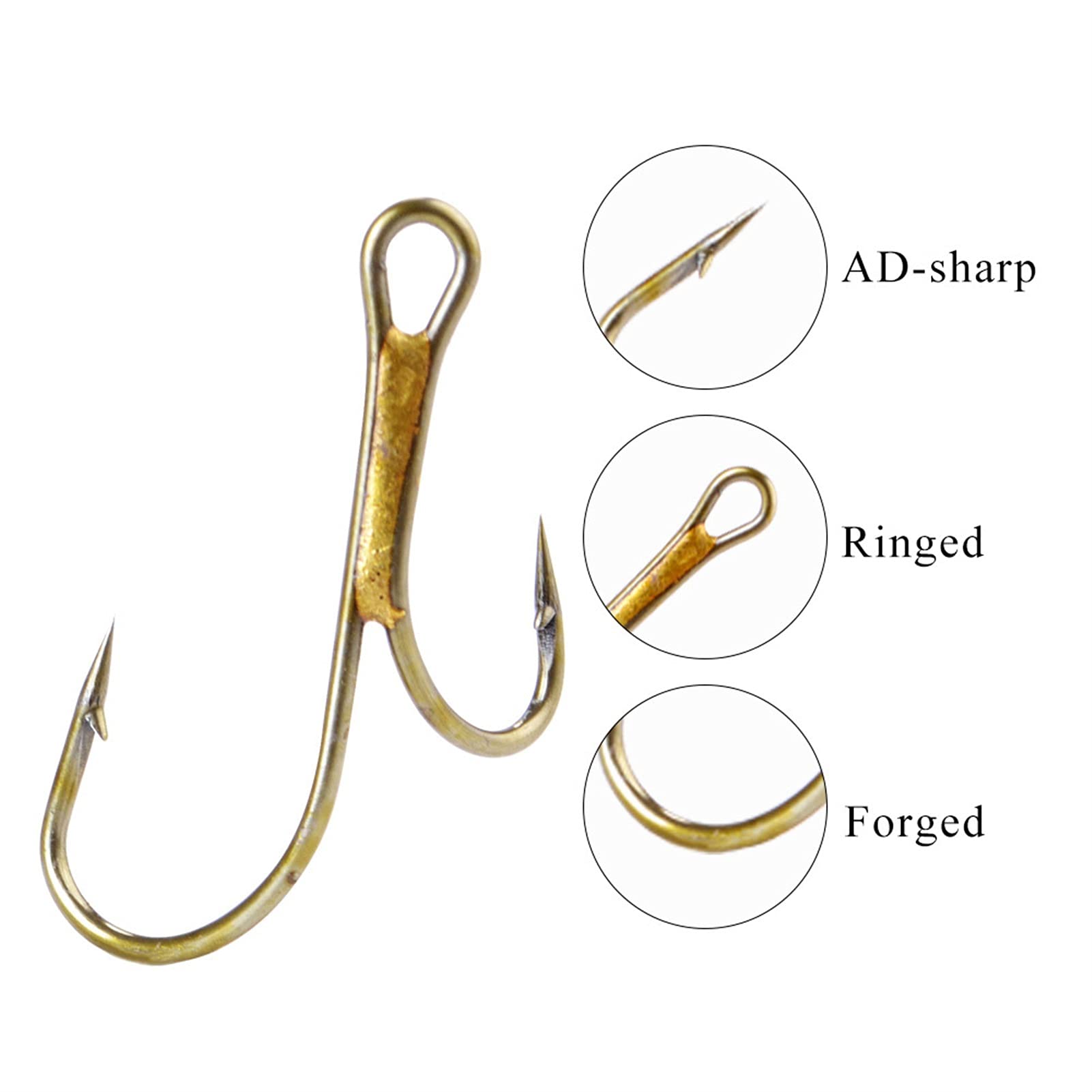 Fab Gold-Baited Hook 黄金のフック CF 英語版 Amazon.com: Fishing Hooks 20Pcs Barbed Golden Double Fishing