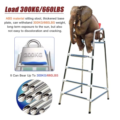 Silla de Socorrista Alta para Piscina Acero Inoxidable miniatura 3