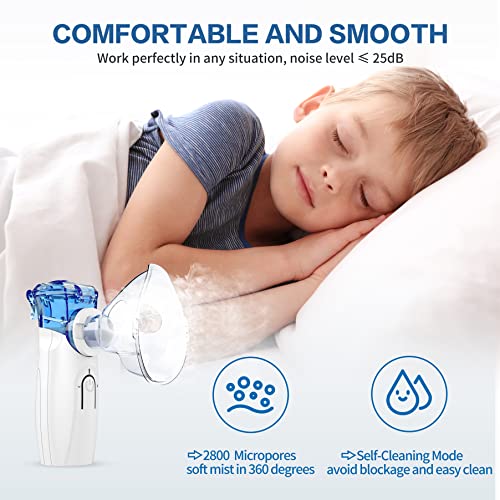 Portable Nebulizer - Nebulizer Machine For Adults And Kids Travel And Household Use, Handheld Mesh Nebulizer For Breathing Problems Apowus. #TOP4