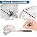 Stainless Steel Angle Protractor, 0-180 Degrees, Adjustable Woodworking Ruler Angle Measure Tool (10 cm/ 3.94 Inch)