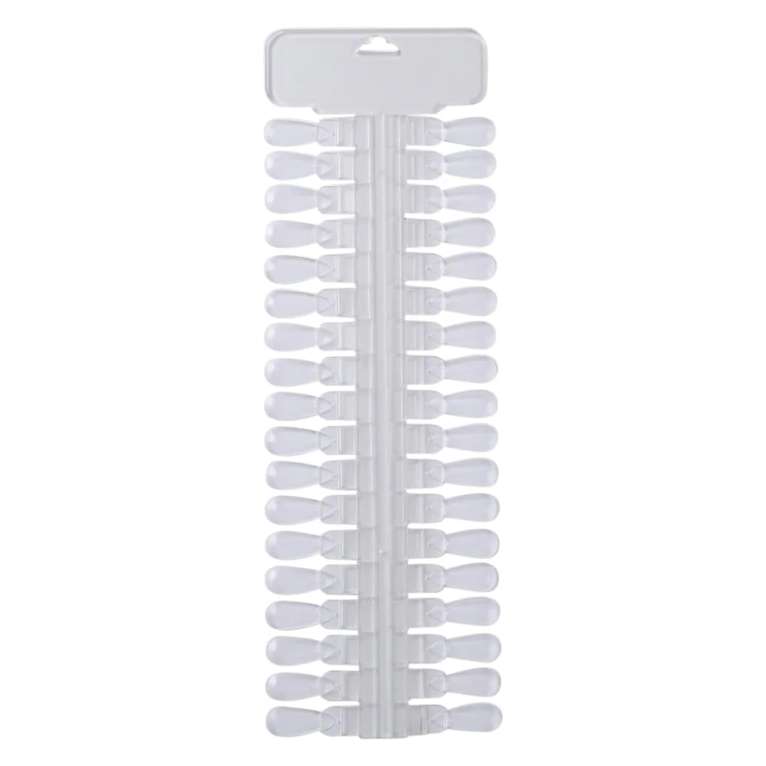 Nail Display Tips 72 Pcs False Nail Color Card, Removable Manicure Practice Board(White)