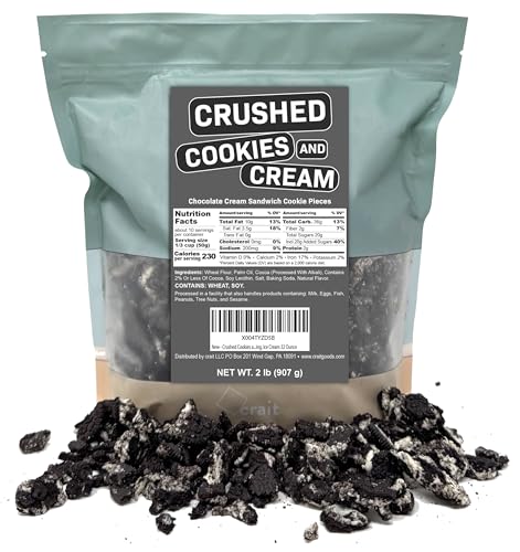 Cookie Crumbs, Chocolate Cookies Crumbs, Crumbled Cookie Crumble Topping, Crushed Cookies & Crème Crumbs, Chocolate Pie Crust, Ice Cream Topping, 2 Pounds