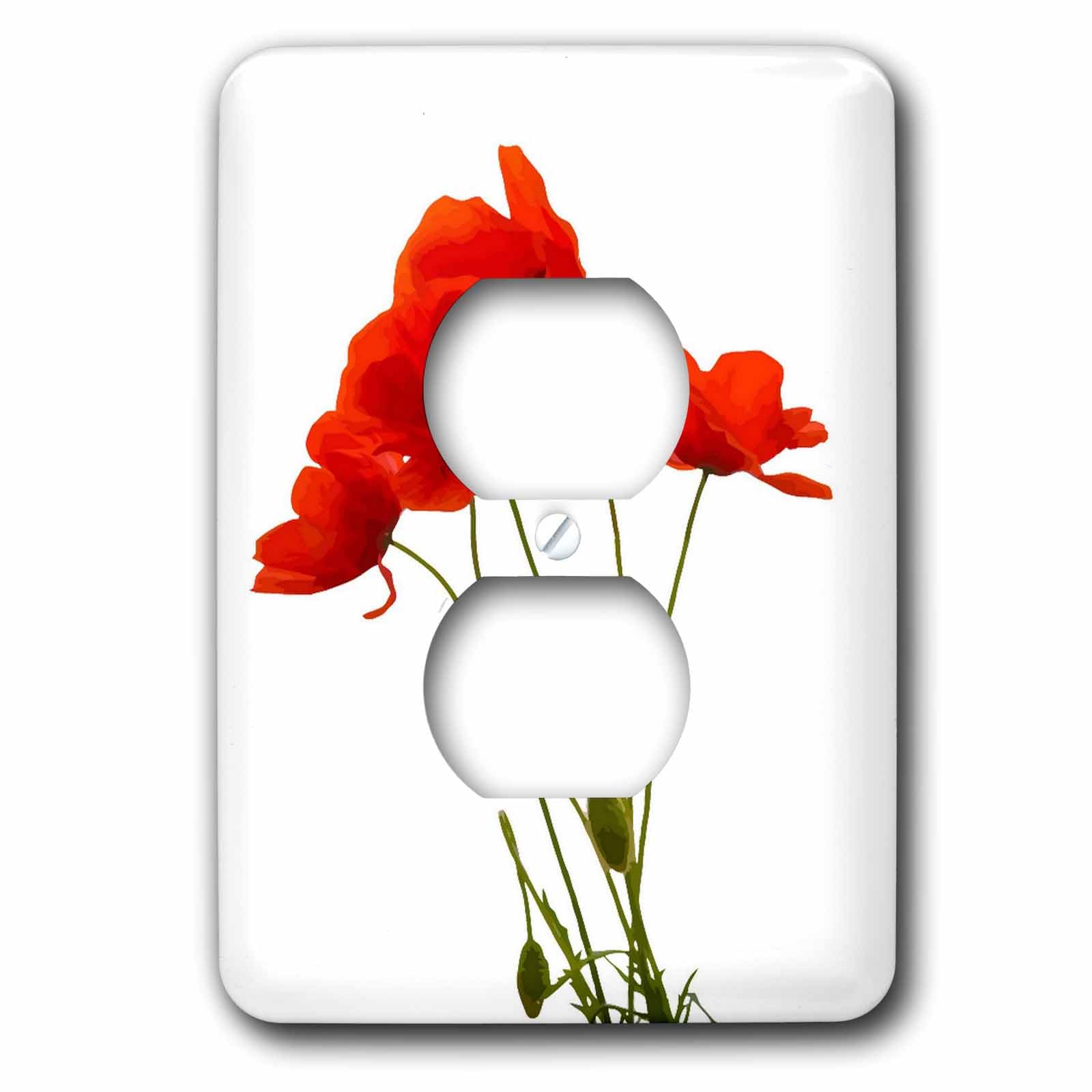 Couverture de prise coquelicots rouges au motif floral éclatant