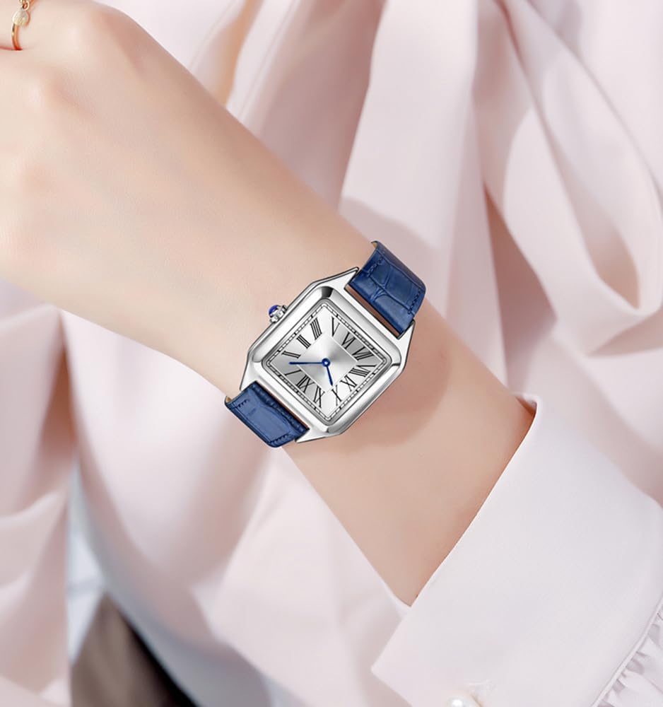 BESTKANG Fashion Retro Square Watches for Women Classic Roman Numeral Analog Quartz Wrist Watch
