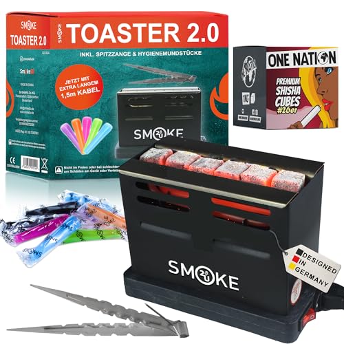 Smoke2u Toaster 2.0 | 800W Elektrischer Kohleanzünder Kohle...