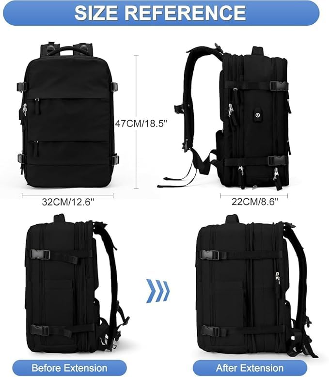 MANSOVA 40L Water-Resistant Travel Backpack - Image 2