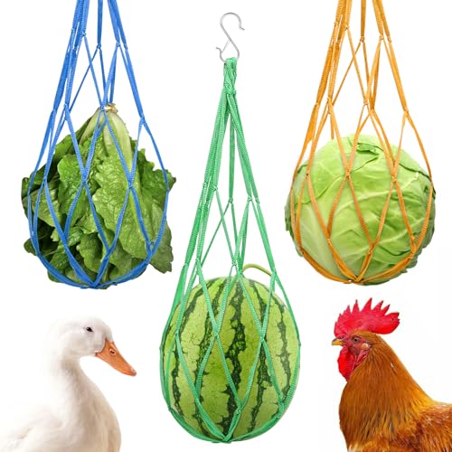 Lot de 3 Filet à Suspendre pour Poulet avec Crochet,...