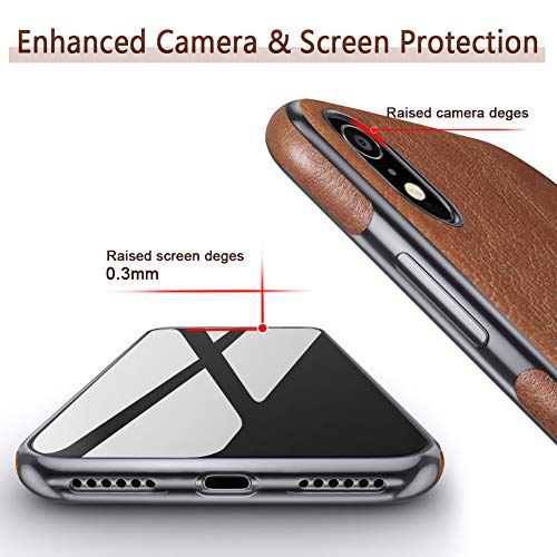 Lohasic For Iphone Xr Case, Premium Leather Slim Fit Flexible Defender Anti-Slip Soft Grip Scratch Resistant Protective Cover Soft Cases Compatible With Apple Iphone Xr (2018) 6.1 Inch - Brown #TOP5