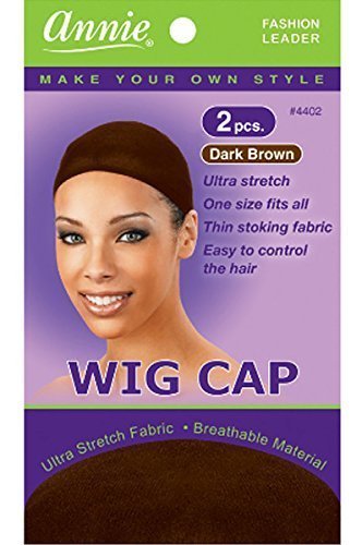 Wig Cap (24 pack) - Dark Brown, Weaving, stretchable, fishnet, snood, hair, stocking wig cap