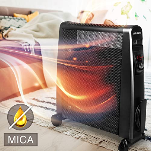 Duronic Electric Heater HV102 Oil Free Convection Heaters, Micathermic Panel Heaters, Portable Radiator with Mica Panels Convector Radiators for Heating Up Homes, Bedrooms, Offices & Garage Spaces