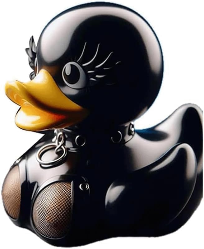 Goth Satanic Duck, Unique Dark Rubber Ducks, Gothic Latex Enigma Duck Resin Statue, Novelty Satan Duck Ornaments Halloween Decoration, Collectible Devil Ducky Duck Figurines Gothic Gifts Home Decor 1pc