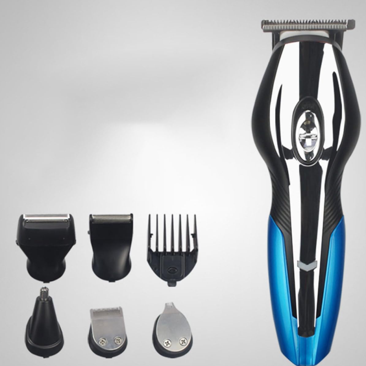 SUPVOX Set Taglio Chioma Multifunzione Uomo con Rasoio Elettrico Nero Usb, Design Compatto in Abs con Batteria e Lama per Incisioni, per Barba e Naso