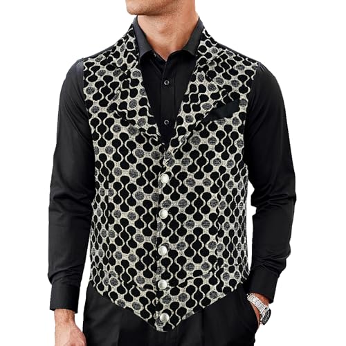 Darkrock Mens Victorian Suit Vest Steampunk Gothic Waistcoat/USA