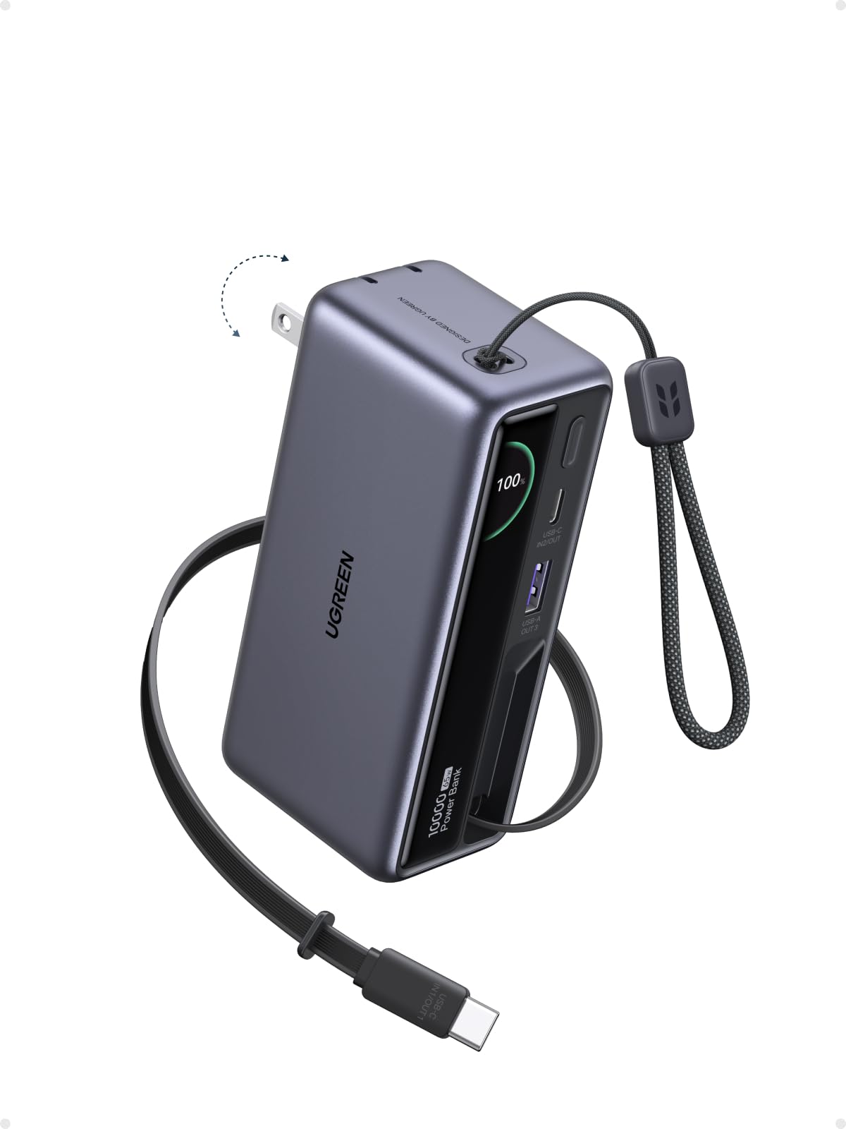 UGREEN 10000mAh モバイルバッテリー 65W Amazon | UGREEN 10000mAh コンセントモバイルバッテリー 65W AC充電器