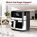 MIRASTON Air Fryer, 8.5QT Family Size Digital Air Fryers, BPA-Free, Smart Touchscreen with 8-Preset, Air Frying, Reheat Leftovers, Party Food, Fast Cooking, Dishwasher-Safe, Stainless Steel