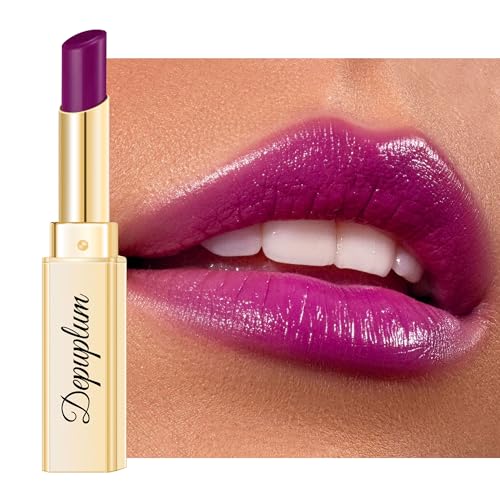 Image of Depuplum Purple Lipstick for Women Moisture Lip Gloss Tinted Lip Balm | Sheer Nourishing Hydrating Glossy Creamy Lipstick Glow Reviver Lip Stick for Dry Lips,DM90 Purple