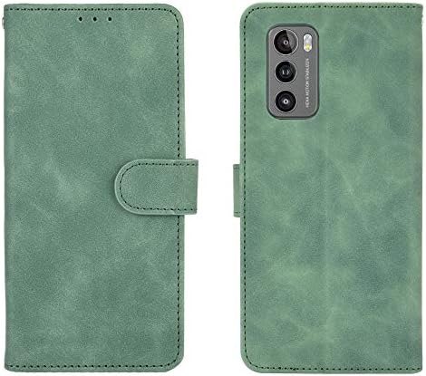 for LG Wing Wallet Case,LG Wing 5G Case,Premium PU Leather Flip Folio Case Card Slot,Stand Holder Magnetic Closure TPU Shockproof Case for LG Wing -Green
