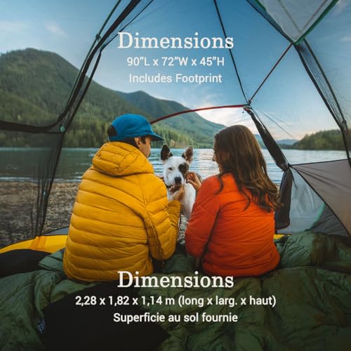 Image of Coleman PEAK1 Premium Waterproof Backpacking Tent with Rainfly & Footprint, Lightweight Camping Tent Withstands Winds up to 45 MPH, 1 /2 /3 /4 /6 Person Sizes
