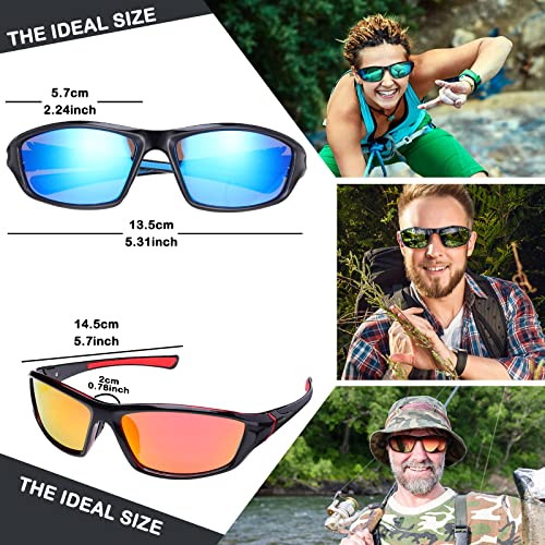 Flutesan 4 Pcs Polarized Sunglasses Men Women Sport Protection UV 400 Glasses for Fishing Driving Cycling Running Hiking4