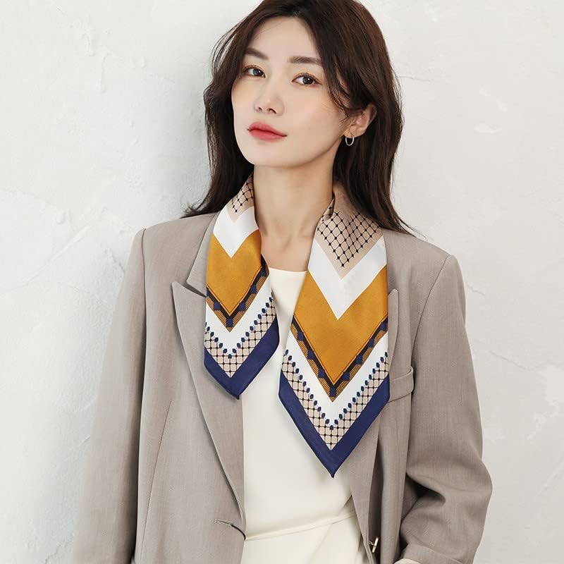 PoeticEHome 100% Pure Mulberry Silk Square Scarf 27"x27" Women Neckerchief Headscarf Gift Packed - Image 5