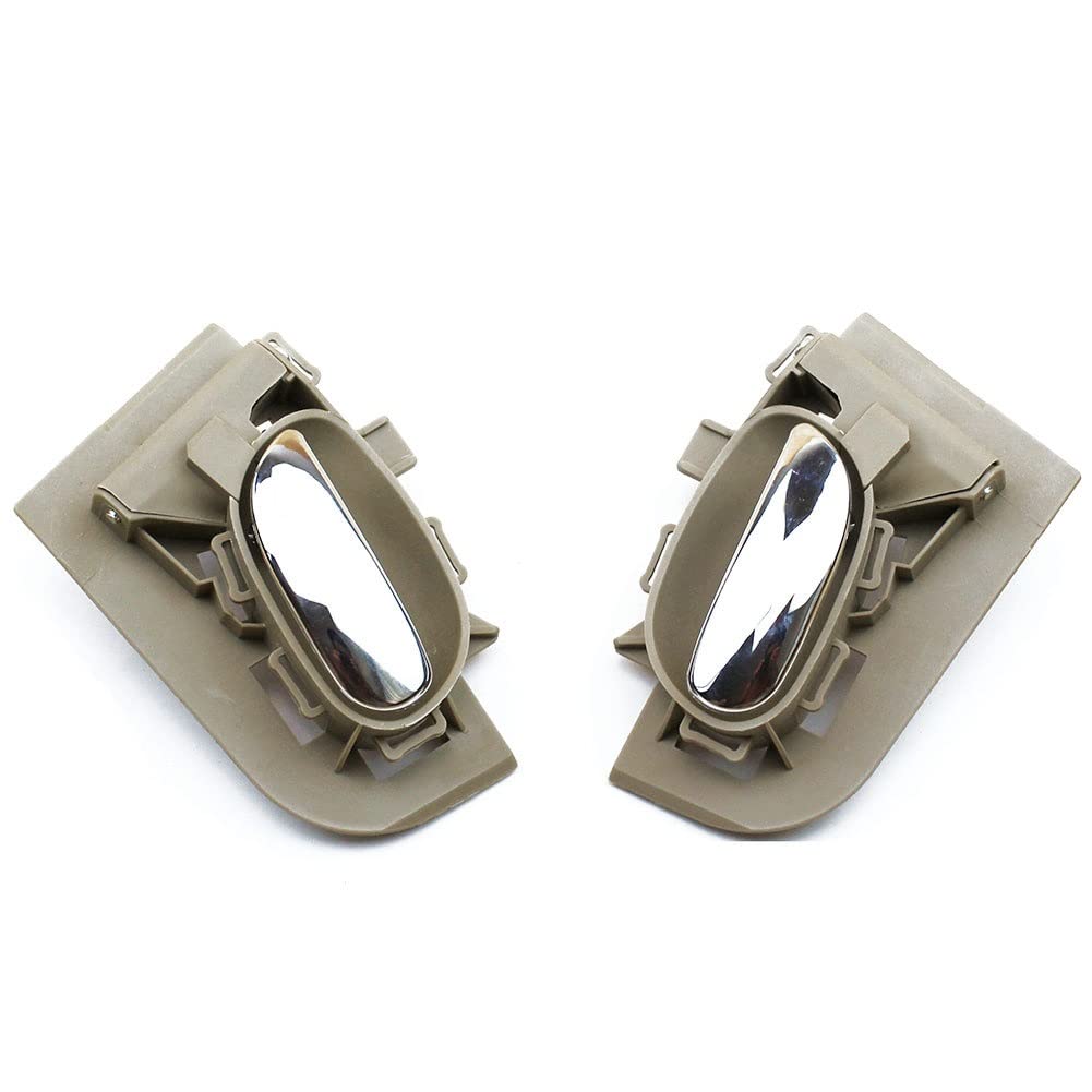 Auto Maniglia Portiera Interna 1 Paio Chrome Beige Auto all'Interno Maniglia Interna della Porta Sinistra Destra per Peugeot 206 207 206cc per Citroen C2 Maniglie Interne Portiere