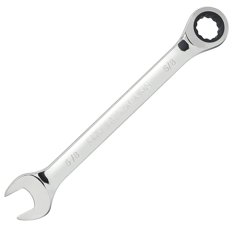 Chave combinada com catraca 15,9 mm (5/8 pol.) FOCMKEAS, aço cromo-vanádio, 72 dentes