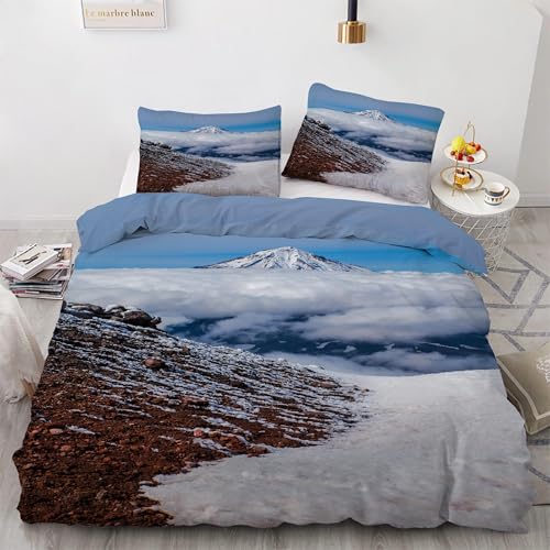 Housse de couette 160x200 zippée pour lit 2 personnes paysage