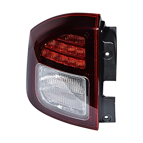 Anzios Red Taillight Left Tail Lamp Brake Stop Light Compatible With 2014-2017 Jeep Compass Lci Driver Side #TOP5