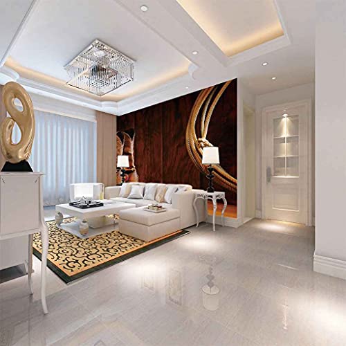 Fresque murale 3D cowboy grand format pour rénovation salon - 5