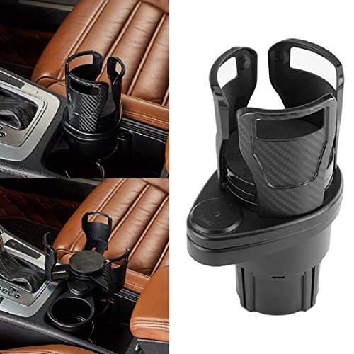 Image of Car Cup Holder Expander,Cup Extender,Rotating Car Cup,2 in 1 Dual Car Cup Holder,360 Rotating Adjustable Car Drink Holder, Tray, Bottle,Coffee,Cup Storage Rack for Car Vehicles,Car Accessories