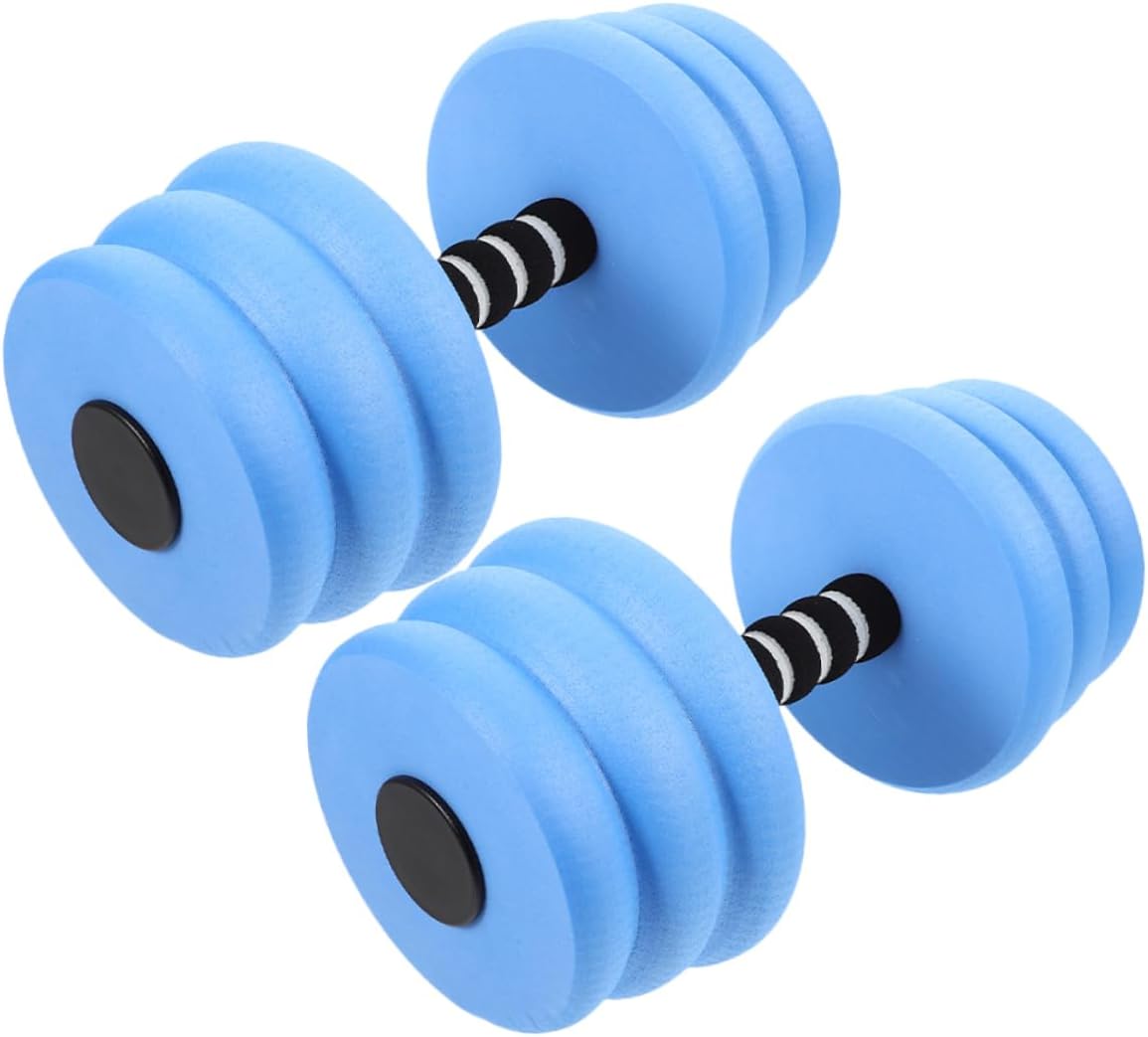 VANZACK 2pcs Aquatic Dumbbells Lightweight Water Fitness Equipment for Pool Exercise Enhanced Buoyancy and Stability Threaded Design for Yoga and Swimming Training