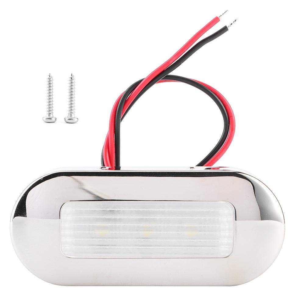 Lampada per scale 12V DC LED Passerella Luce di cortesia Forma ovale Ci sono tre perle di lampada in una lampada IP67 Impermeabile per Marine Boat RV(caldo)