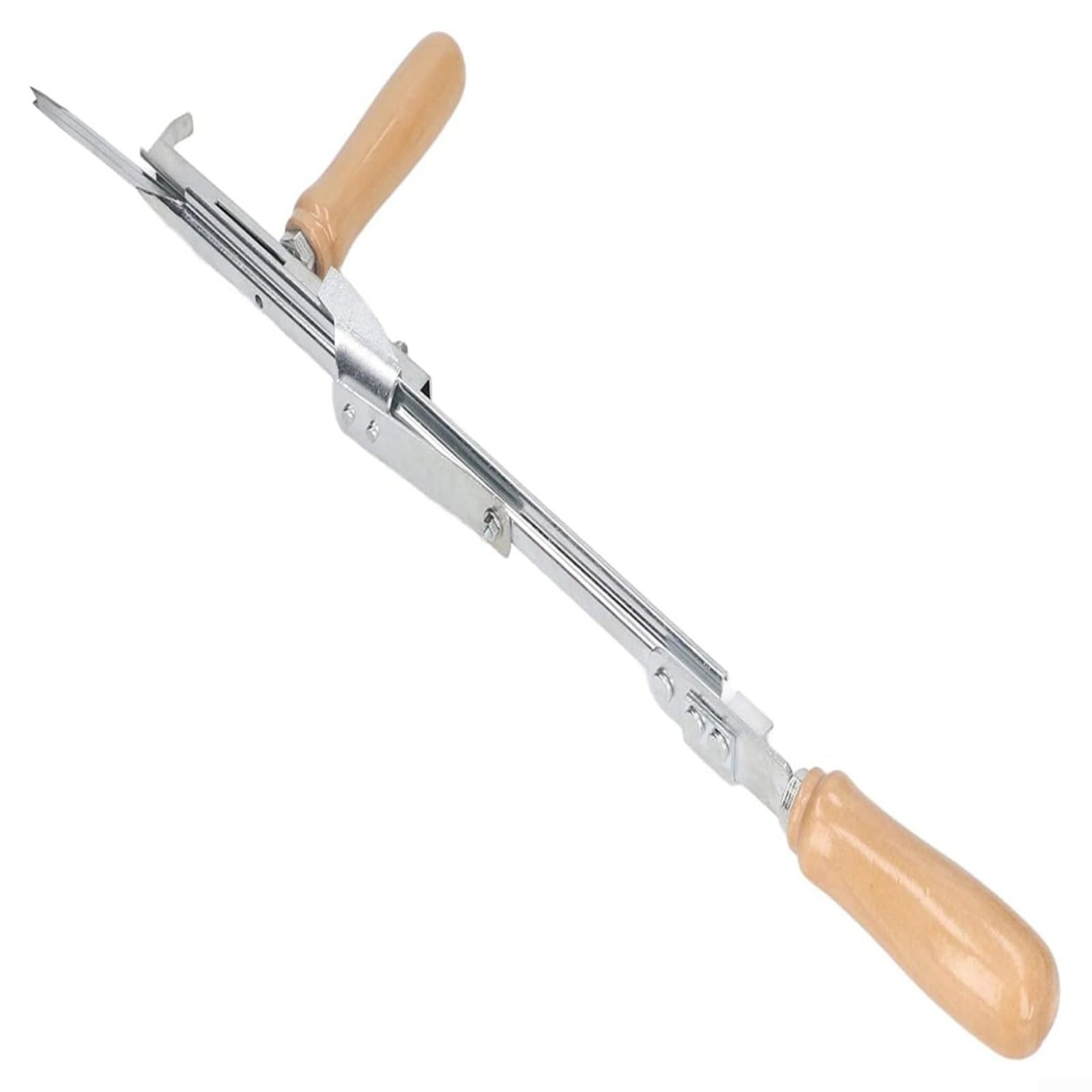 Strumento per tufting manuale per tappeti fai da te, dispositivo da cucito portatile in acciaio inossidabile con manico in legno di faggio, altezza del pelo regolabile per