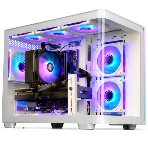 Image of LXZ Gaming PC Desktop - Ryzen 7 9700X, Radeon RX 9060 XT 16GB, 32GB DDR5 RAM, 2TB NVMe 4.0 SSD, 850W PSU - Ready for 1440p & 4K 8K Gaming, VR, and Streaming Tower Computer (White)