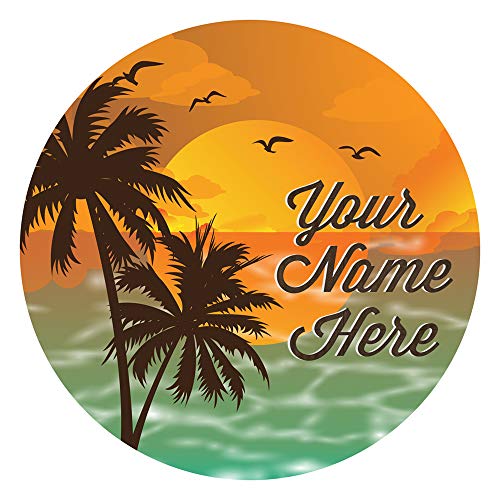 Customizable Glass Rimmer Lid - Sunset Design