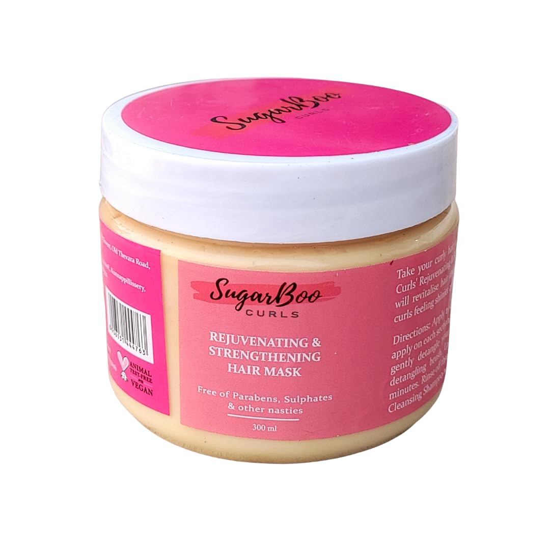 SugarBoo Curls Rejuvenating & Strengthening Hair Mask (300ml) for Dry