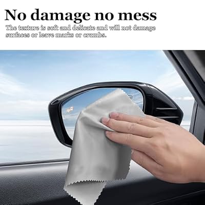 10PCS Suede Microfiber Cloths, 88 Suede Cloth Cleaning Rags, Double-Sided Cleaning Cloths for Car LCD Display, Screens, Glasses, Lenses, Mirrors, Windows, Delicate Surfaces (Gray)