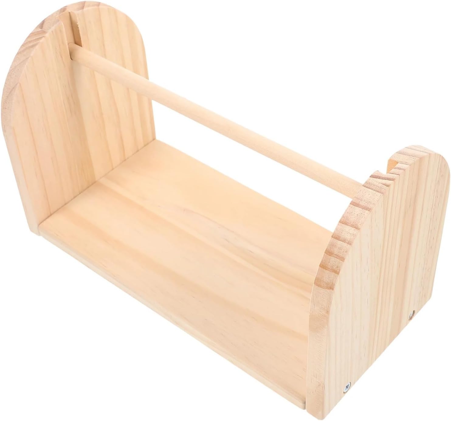Wooden Spool Holder Minimalist Wire Organizer for Sewing Thread Yarn Ribbon Storage Compact DIY Manual Winding Tool Wood