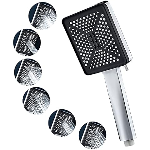 GEFIRE Cabezal de Ducha de Masaje con 6 Modos de Rociado Cover
