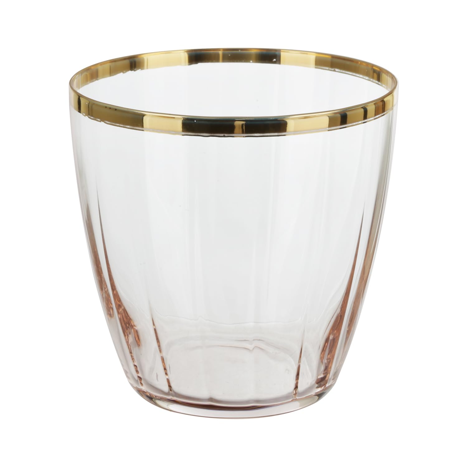 Lot De 6 Verres à Eau Vert Dégradé Avec Bord Or – Capacité 365 Ml, Pour Table Festive, Noël, Fêtes (KASANOVA)