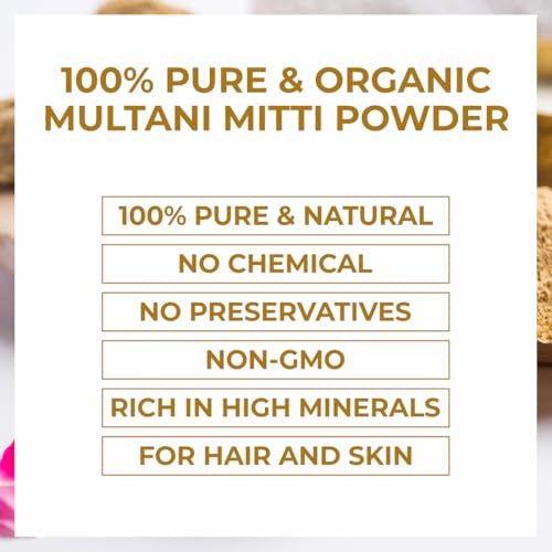 Image of Natural Face Pack Powder for Glowing Skin | Herbal Face Mask Powder for Deep Cleansing, Skin Brightening & Healthy Looking Skin (Multani Mitti Powder)