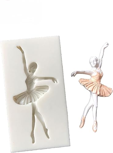 Molde de silicona para bailarinas, amantes de la danza, bricolaje, fondant, dulces, chocolate, piruleta, postres, cubitos de hielo, goma, jabón,